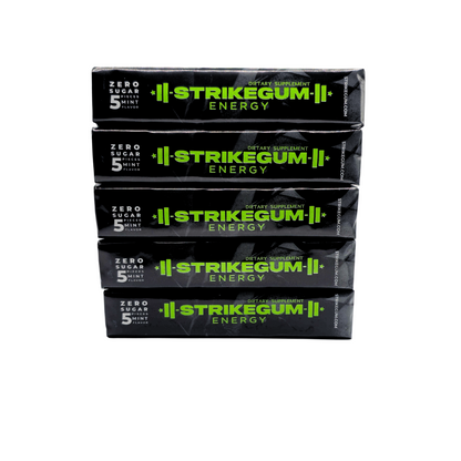 Strike Premium Energy Gum | 5 Packs