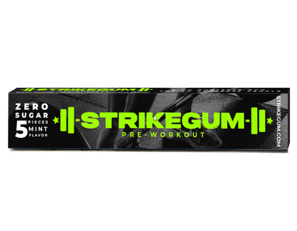 StrikeGum - 1 Pack (5 pieces of gum per pack) - Spearmint