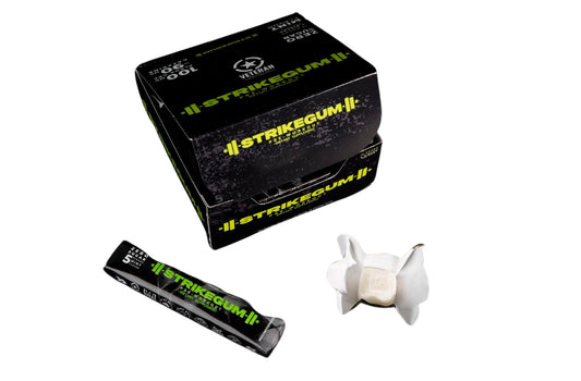 StrikeGum - Tray (5 Pieces of Gum Per Pack - 15 Packs) - Spearmint Spearmint |90mg natural caffeine|100mg alpha gpc| Sugar Free| Vegan | Made in the USA | Premium Energy Gum